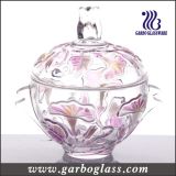 Decorative Glass Sugar Pot with Color