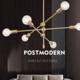 Postmodern Style Indoor Bronze/Brass/Black Metal Hanging Pendant Lamp Lights for Dining Room