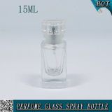 15ml Square Clear Cosmetic Glass Perfume Spray Pump Bottle
