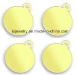 18k Gold Plated Round Tags Custom Size
