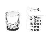 Customized Clear Hot Sale Glass Cup with Grid Outside Glassware Sdy-F00192