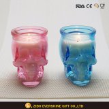 Wholesale Colorful Skull Glass Candle Holder