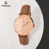 Contracted Large Dial Series Gold-Plated Color Strap Ladies Fashion Quartz Watches 71310