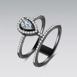 Simple 925 Silver Ring with Cubic Zircon