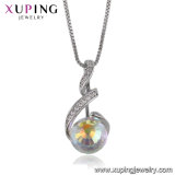 Necklace-00424 Xuping Necklace 9925 Sun Sterling Silver Color Jewelry Crystals From Swarovski