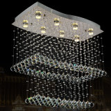 High Level Modern Crystal Pendant Light LED Ceiling Lighting for Living Room 7004-8