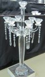 Crystal Candle Holder with Seven Posters for Wedding Decoration