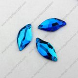 China Wholesale Flat Back Sew on Faceted Glass Stone for Garment Accessory