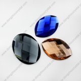 Best Quality Faceted Colored Decorative Special Oval Glass Beads for Shoes