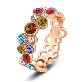 New Fashion Gold Plated Milticolor Stone Jewelry Ring