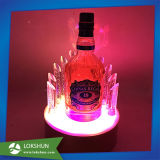 Round Shaped LED Light Acrylic Wine Display Stand