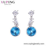 Xuping Drop Fantasy Fancy Design Earrings Saudi Gold Jewelry Crystals From Swarovski