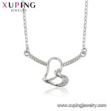 44602 Fashion Elegant CZ Diamond Rhodium Animal Swan-Shaped Imitation Jewelry Pendant Necklace