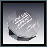 Decagon Crystal Paperweight for Office Gift