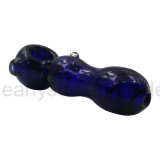Blue Sparkle Colored Bowl and Nail Glass Spoon Pipe (ES-HP-439)