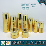 Cosmetic Packaging Gold Glass Bottles and Cream Jars