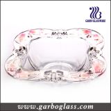 Square Glass Decorated Fruit Bowl (GB1607YJX/P)
