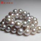 11-12mm Big Round Lavender Freshwater Pearl Necklace