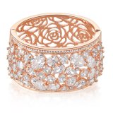 Luxury Jewelry Gift Statement Gold Women Crystal Bangle
