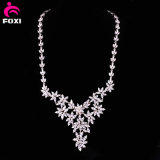 Luxury Flower White Gold Filled Necklace for Wedding