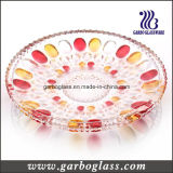 Decorative Glass Fruit Plate with Color