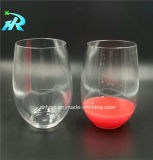 10oz Square Fancy Decorated Wine Glasses