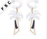 Custom Europe Style Long Hanging Coconut Tree Earring for Women