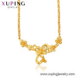 44459 Xuping Fashion Rose Gold Color Luxury Wide Necklace