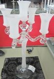 Frosting Glass Candle Holder with Five Posts...