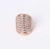 Rose Gold Fashion Jewelry Ring with Crystal Rhinestones