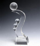 Cheap Glass Acrylic Awards Crystal Blank Glof Trophy (KS04023)