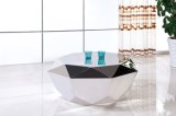 Crystal Diamond Shape Coffee Table with Stainless Frame