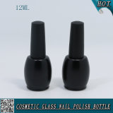 Matt Black Colored Custom Nail Polish Glass Bottle 12ml
