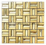 Building Material Golden/Sliver Crystal Mix Glass Art Mosaic
