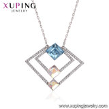 43371 Xuping Newest Designs Fancy Crystals From Swarovski Square Pendant Necklace Jewelry