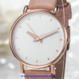 Leather Strap Lady Quartz Wist Watch, Lady's Watches OEM Service (WY-17024)