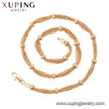 44776 Star-Shape Fashion 18K Gold Color Synthetic CZ Necklace