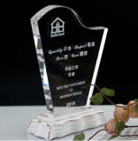 Clear Glass Crystal Custom Engraved Shield Plaque Trophy Award