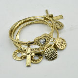 VAGULA Gold Plated Fashion Charms Bracelet Sets E10778