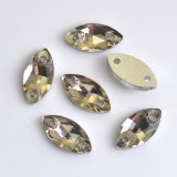 7X15mm Jonquil Horse Eyes Sewing Rhinestones with 2 Holes
