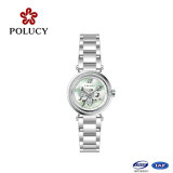 Flower in Dial All Stainless Steel Swiss Ronda Quartz Movement Lady Watch