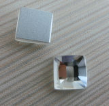 Square Flat Back Glass Beads, Mirror Glass Beads for Decoration