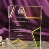 Optical Personalized Clear Crystal Award Trophy with Color Printing Logo