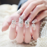 Nail Art for Nail Decoration with Crystal and Flowers Nail Art