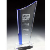 Blue Glass Trophy Award for Gift Souvenir