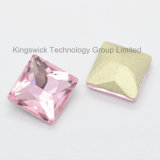 High Quality Square Glass Stones with Silver Foiled