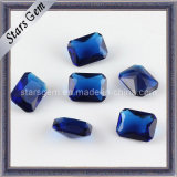 Dark Blue Rectangle Shape Octagon Cut Glass