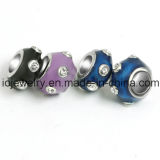 Different Enamel Color Beads with Crystals Custom Jewellery
