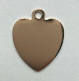 Rose Gold Plated Small Heart Tags