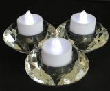 Crystal Tealight with Three Poster for Home Decoration